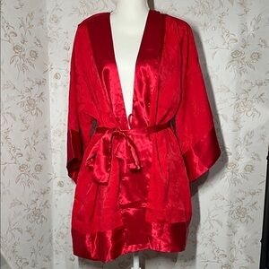 Victoria's Secret Vibrant Red Satin Robe